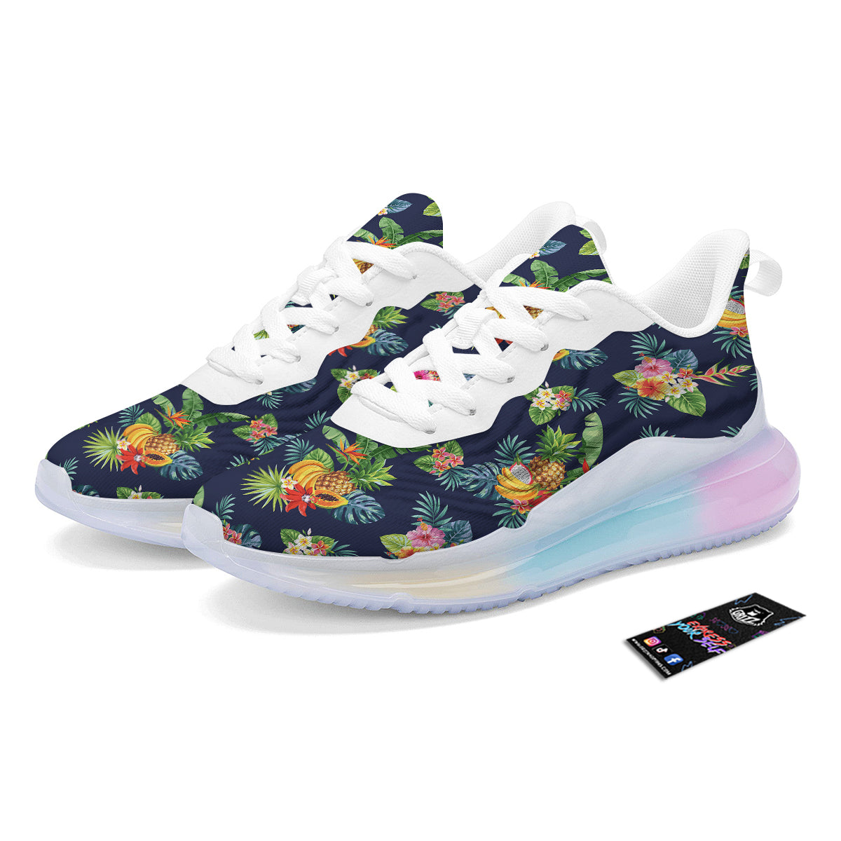 Fruits Tropical Vintage Print Pattern Running Sneakers-grizzshop