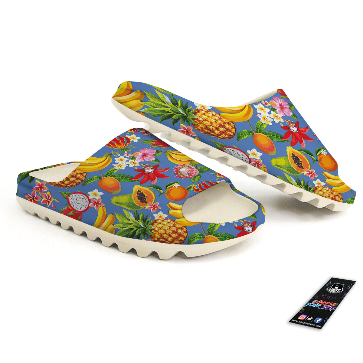 Fruits Aloha Tropical Print Pattern Sandals-grizzshop