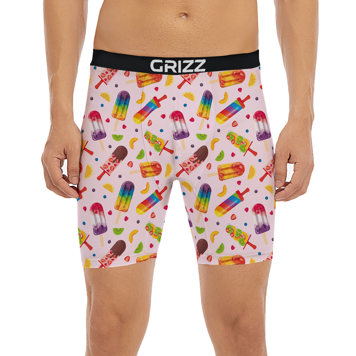 Fruity Ice Cream Print Pattern Boxer Briefs-grizzshop