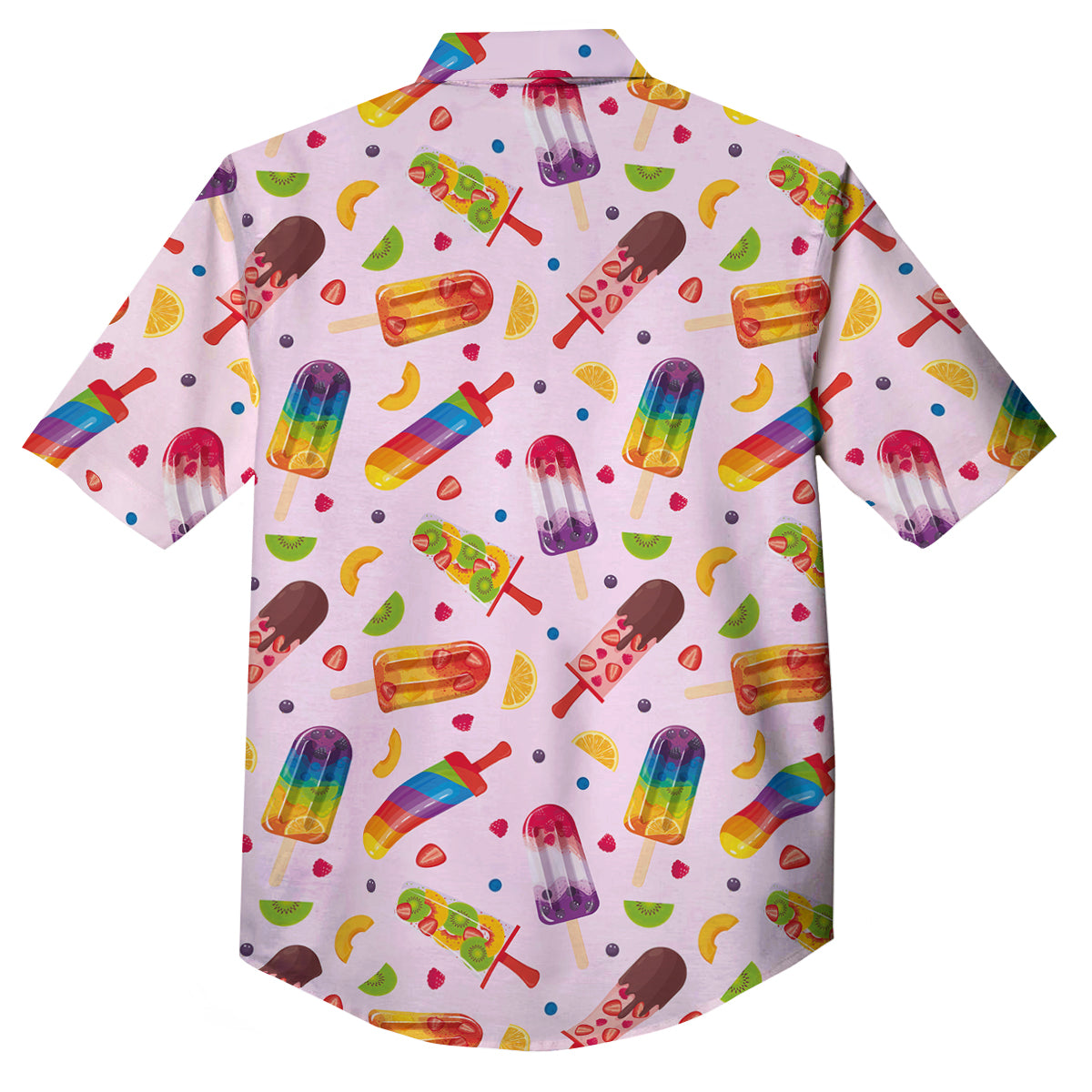 Fruity Ice Cream Print Pattern Button Up Shirt-grizzshop
