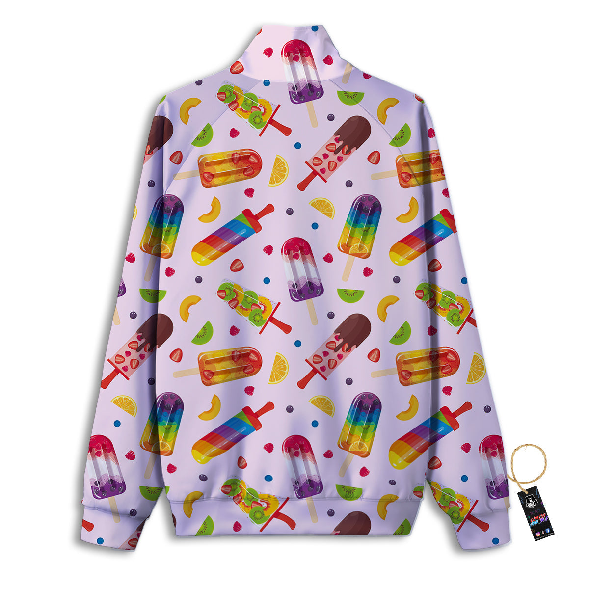 Fruity Ice Cream Print Pattern Track Jacket-grizzshop