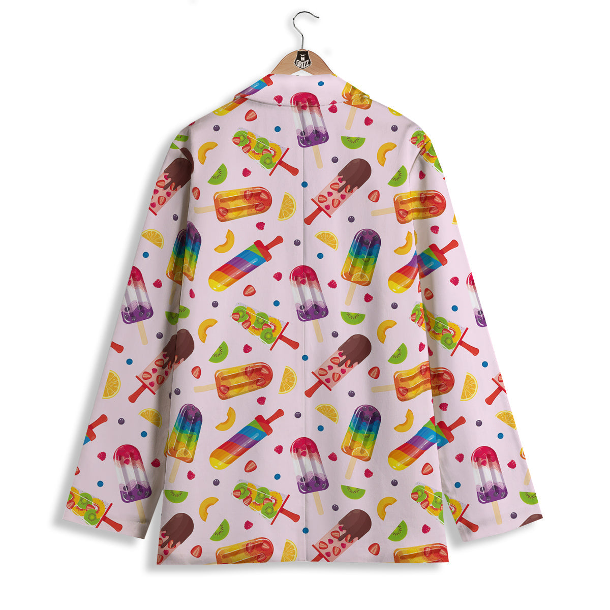 Fruity Ice Cream Print Pattern Women's Blazer-grizzshop