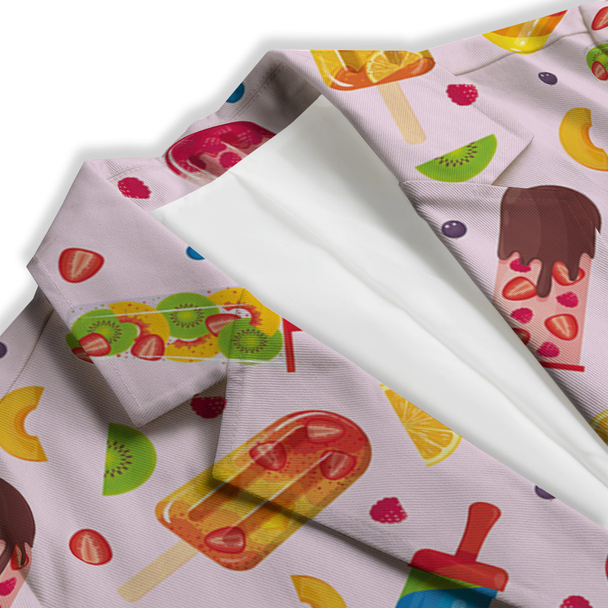 Fruity Ice Cream Print Pattern Women's Blazer-grizzshop