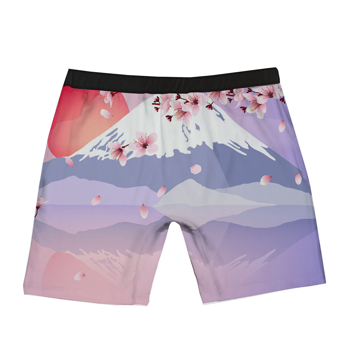 Fuji Mount And Cherry Blossom Print Boxer Briefs-grizzshop