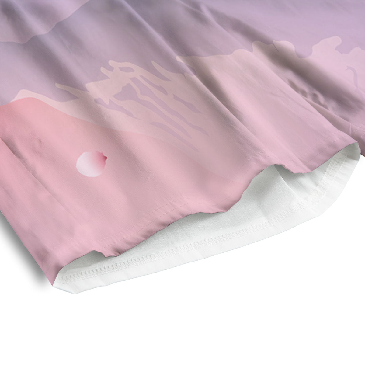 Fuji Mount And Cherry Blossom Print Men's Athletic Shorts