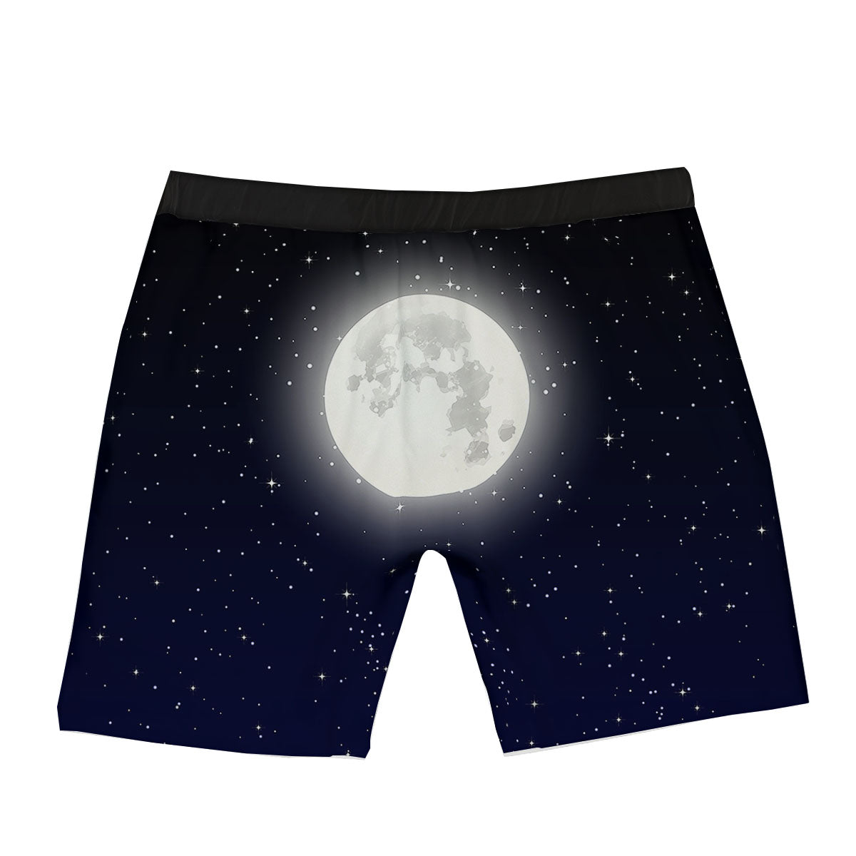 Full Moon And Night Stars Print Boxer Briefs-grizzshop