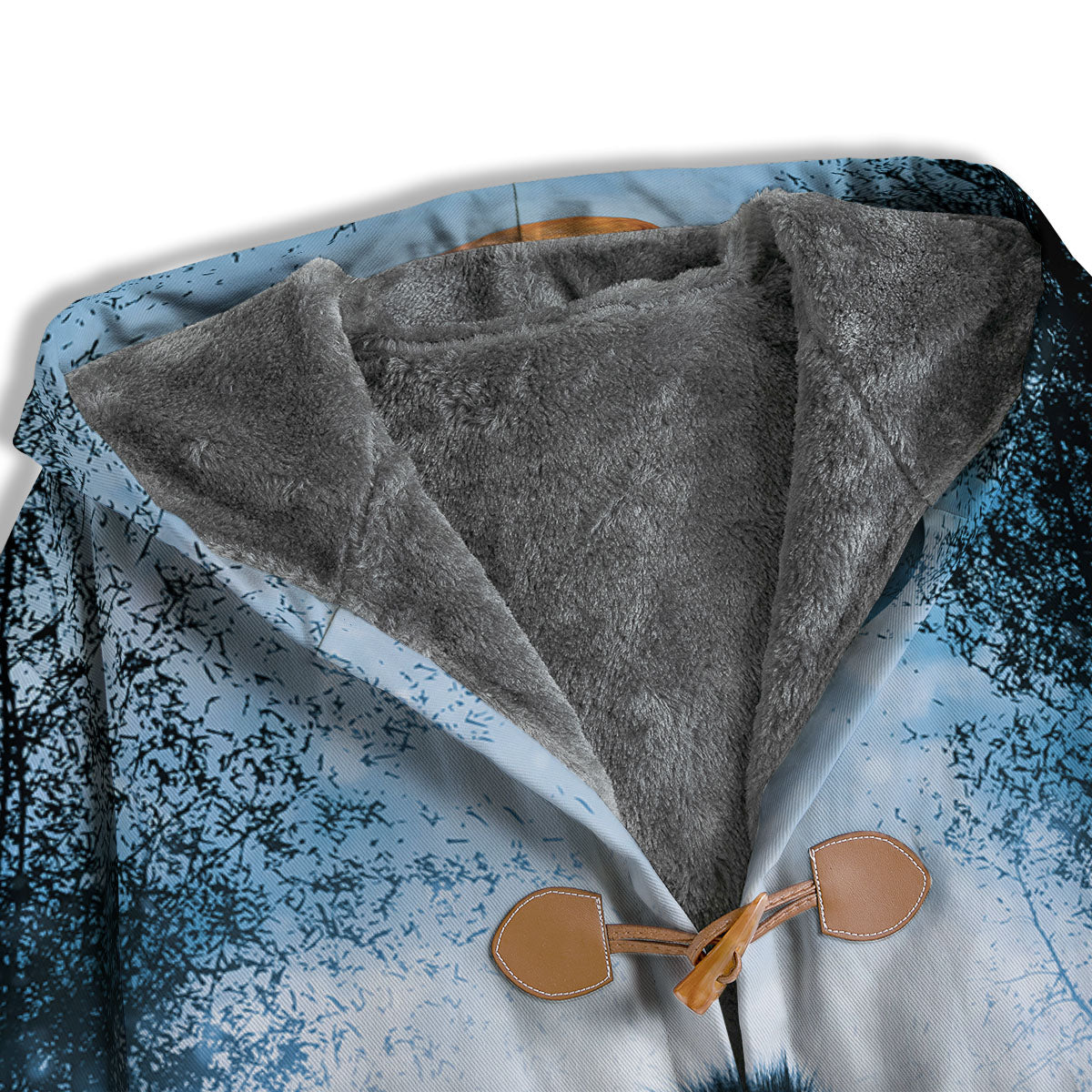 Full Moon And Wolf In The Forest Print Men's Windbreaker Jacket-grizzshop