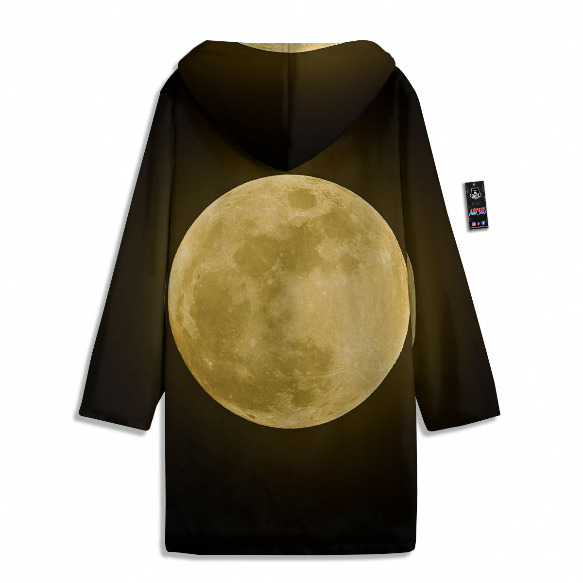 Full Moon Night Sky Print Men's Windbreaker Jacket-grizzshop