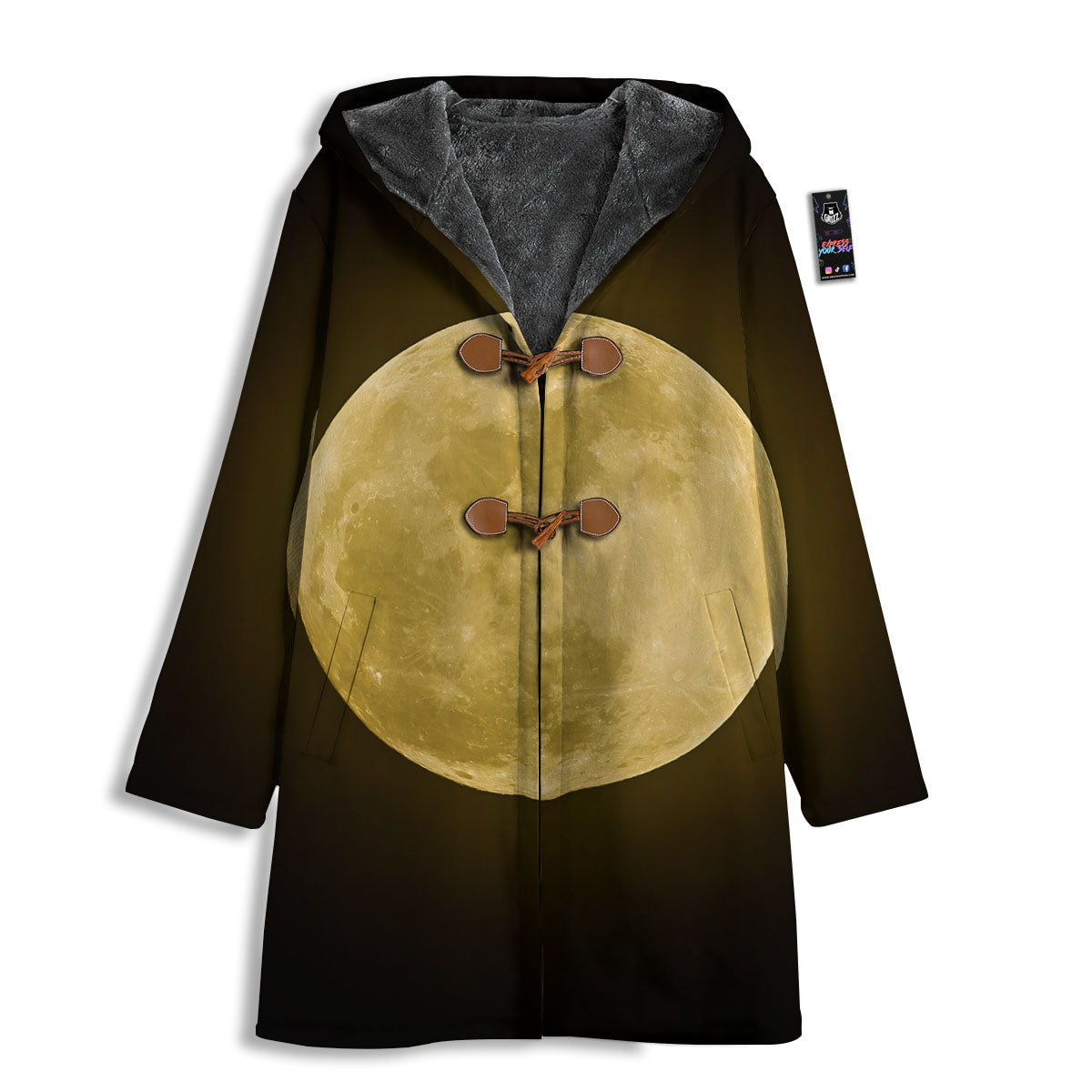 Full Moon Night Sky Print Men's Windbreaker Jacket-grizzshop