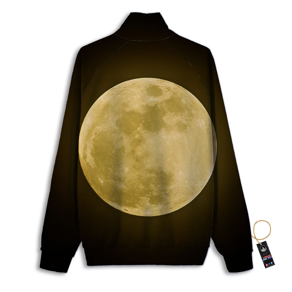 Full Moon Night Sky Print Track Jacket-grizzshop