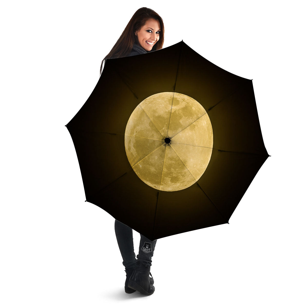 Full Moon Night Sky Print Umbrella-grizzshop