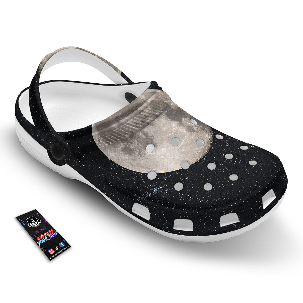 Full Moon Print Clog-grizzshop