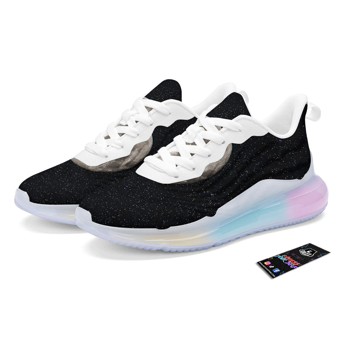 Full Moon Print Running Sneakers-grizzshop