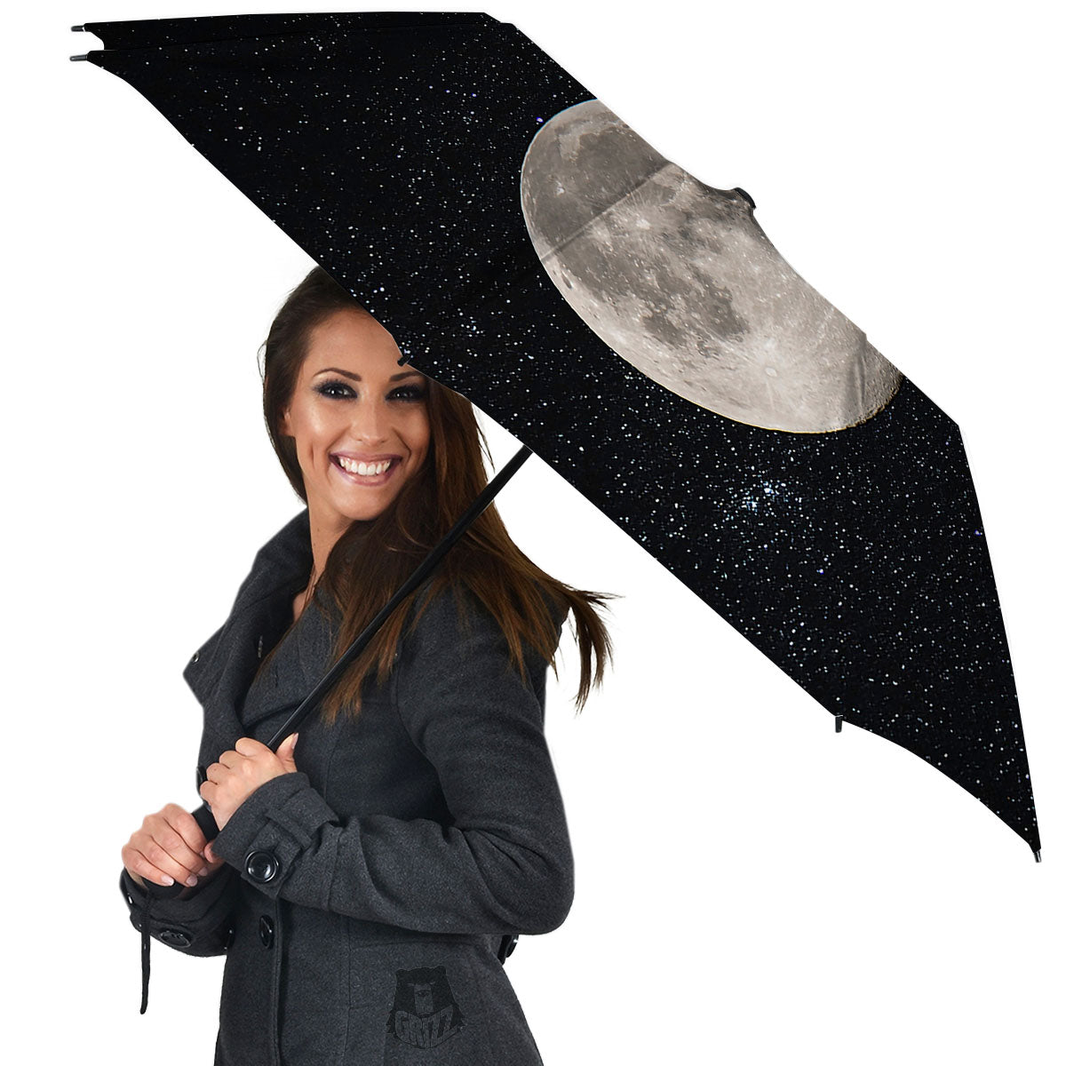 Full Moon Print Umbrella-grizzshop