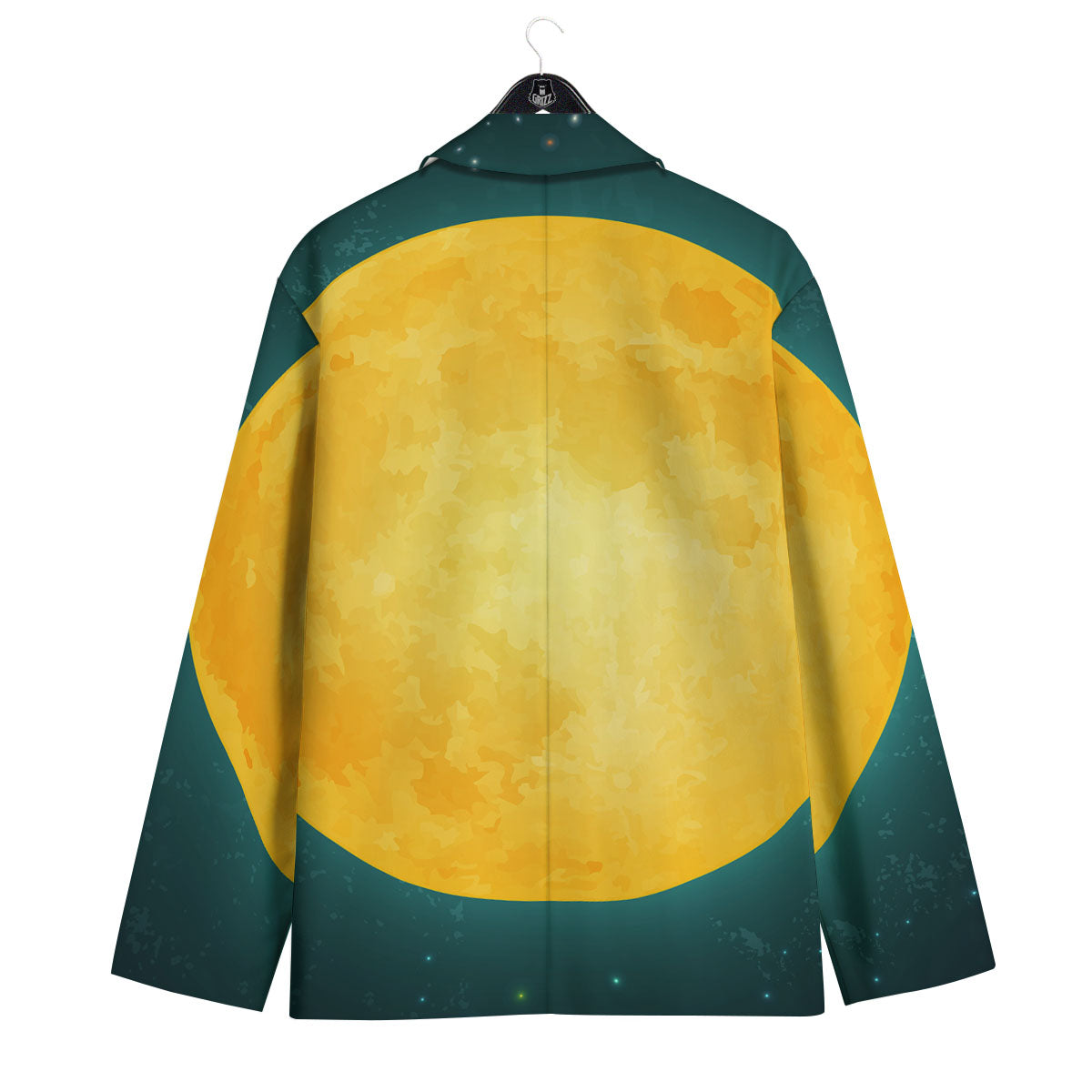Full Moon Yellow Print Men's Sport Coat-grizzshop