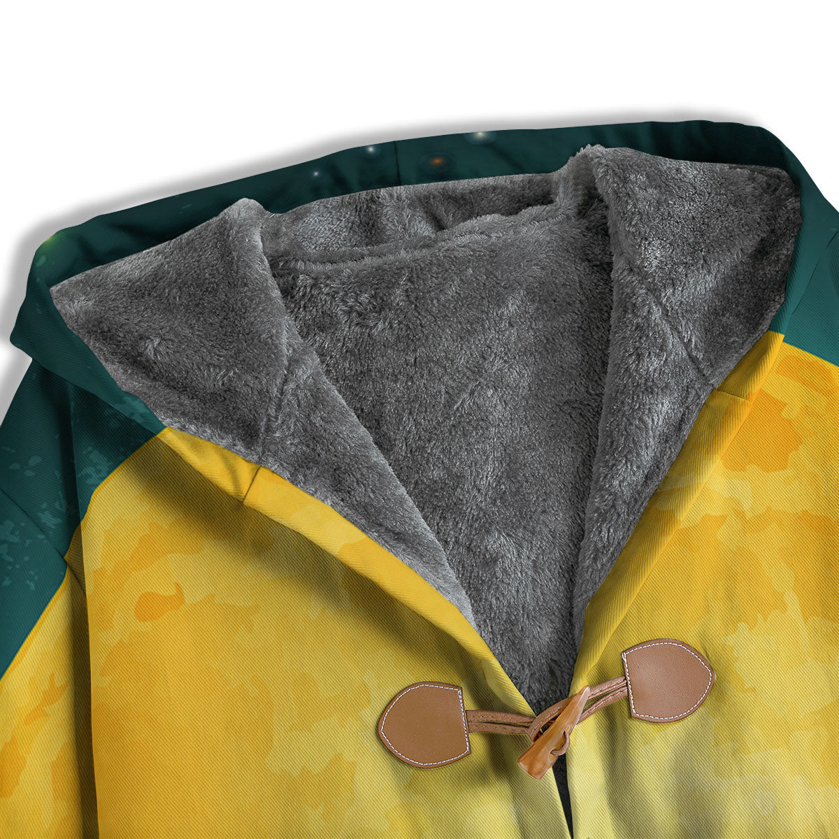 Full Moon Yellow Print Men's Windbreaker Jacket-grizzshop