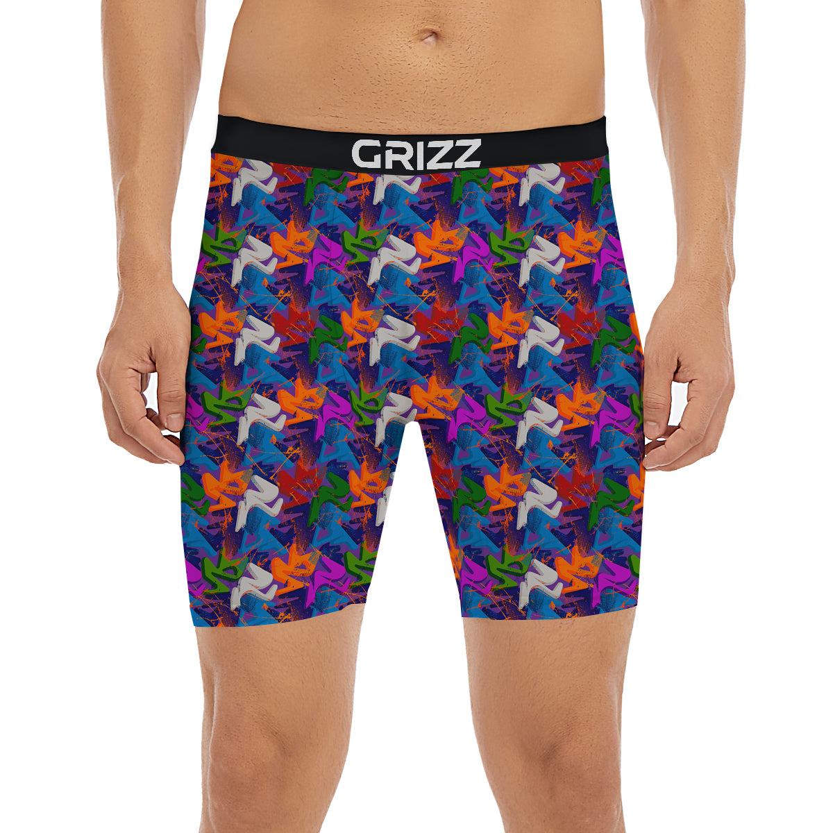 Funky Abstract Print Pattern Boxer Briefs-grizzshop