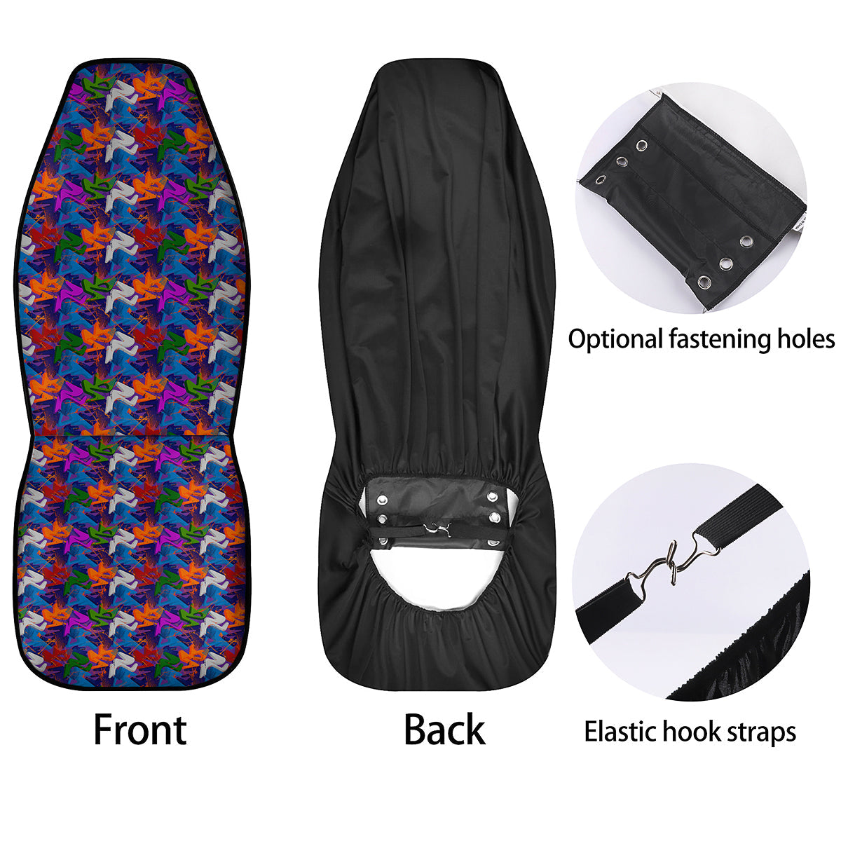 Funky Abstract Print Pattern Car Seat Covers-grizzshop