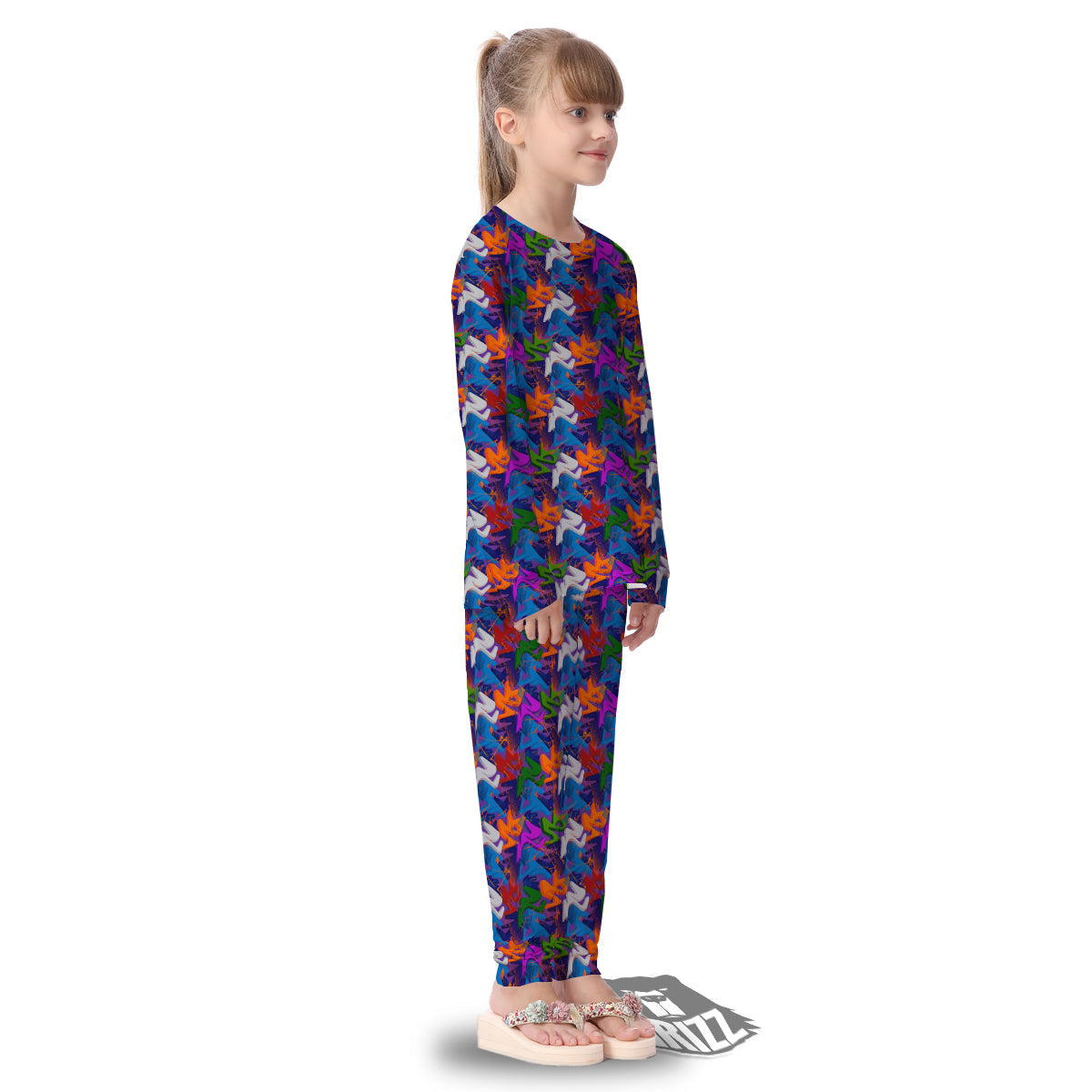 Funky Abstract Print Pattern Kid's Pajamas-grizzshop