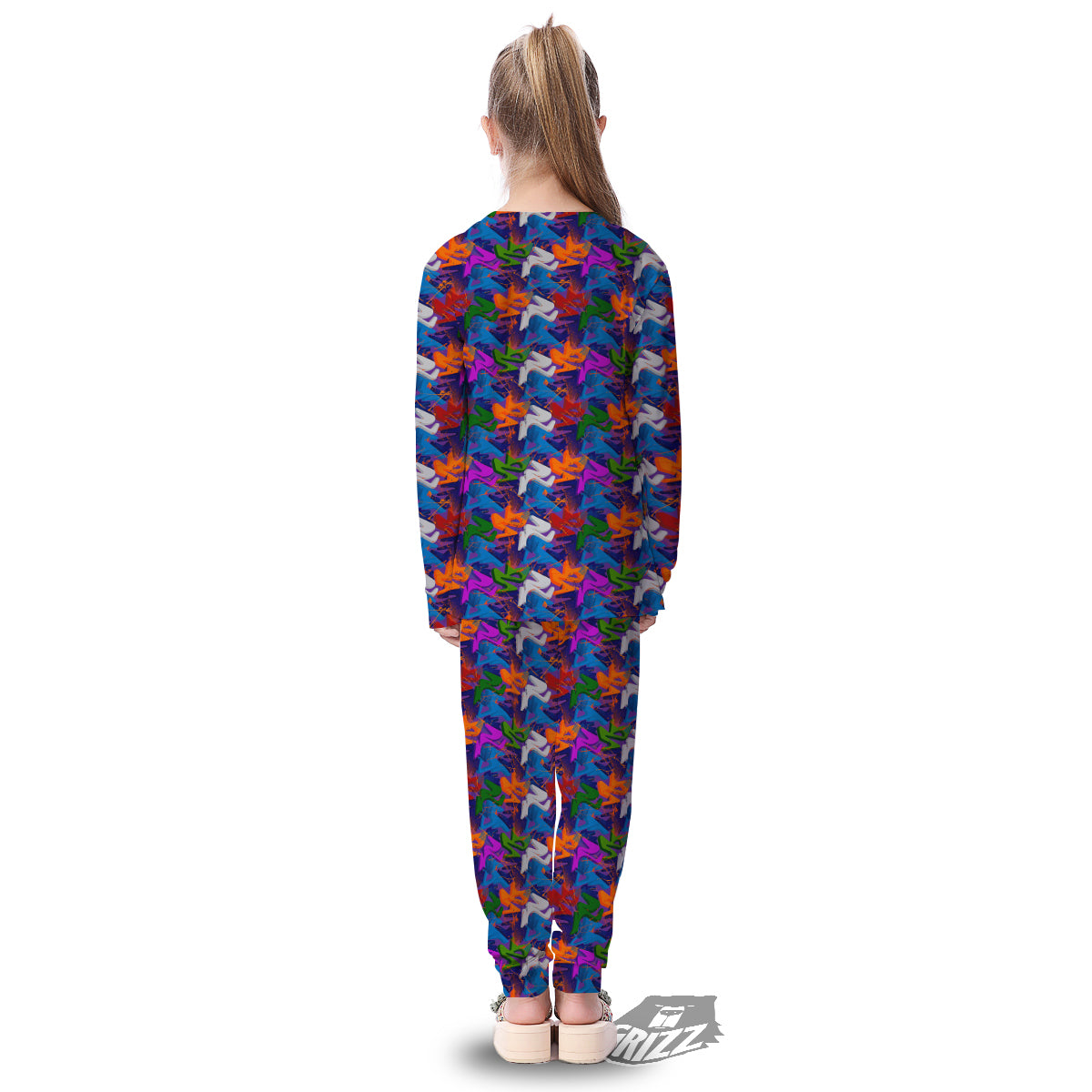 Funky Abstract Print Pattern Kid's Pajamas-grizzshop