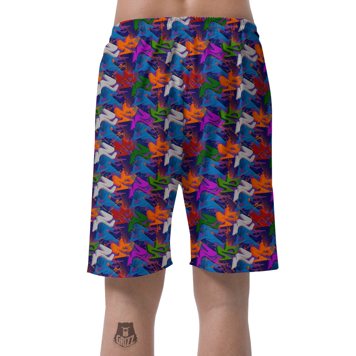 Funky Abstract Print Pattern Men's Shorts-grizzshop