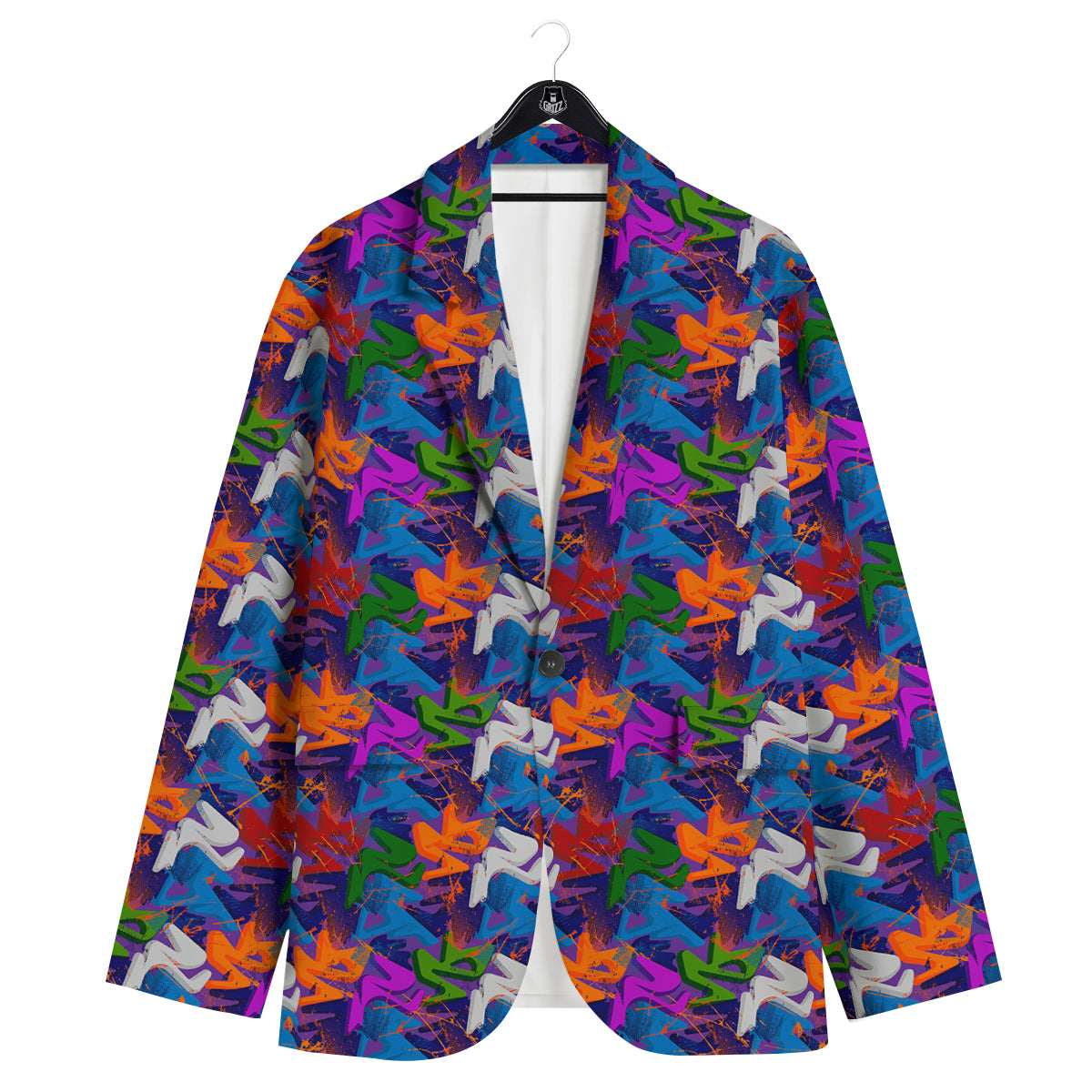 Funky Abstract Print Pattern Men's Sport Coat-grizzshop