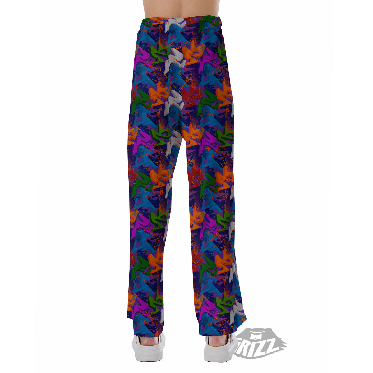 Funky Abstract Print Pattern Pajama Pants-grizzshop