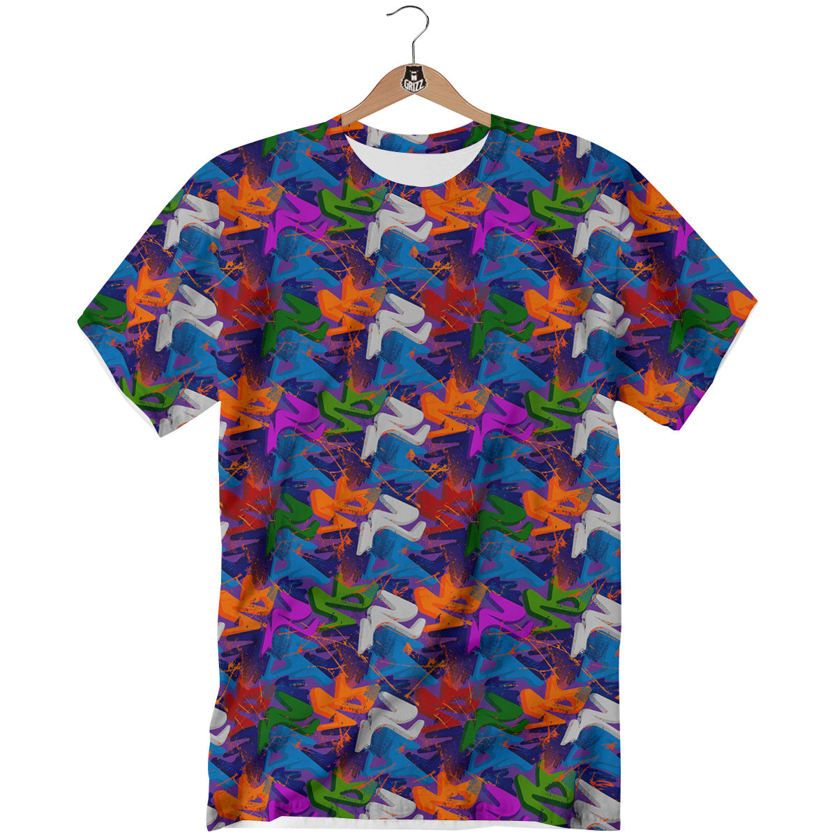 Funky Abstract Print Pattern T-Shirt-grizzshop
