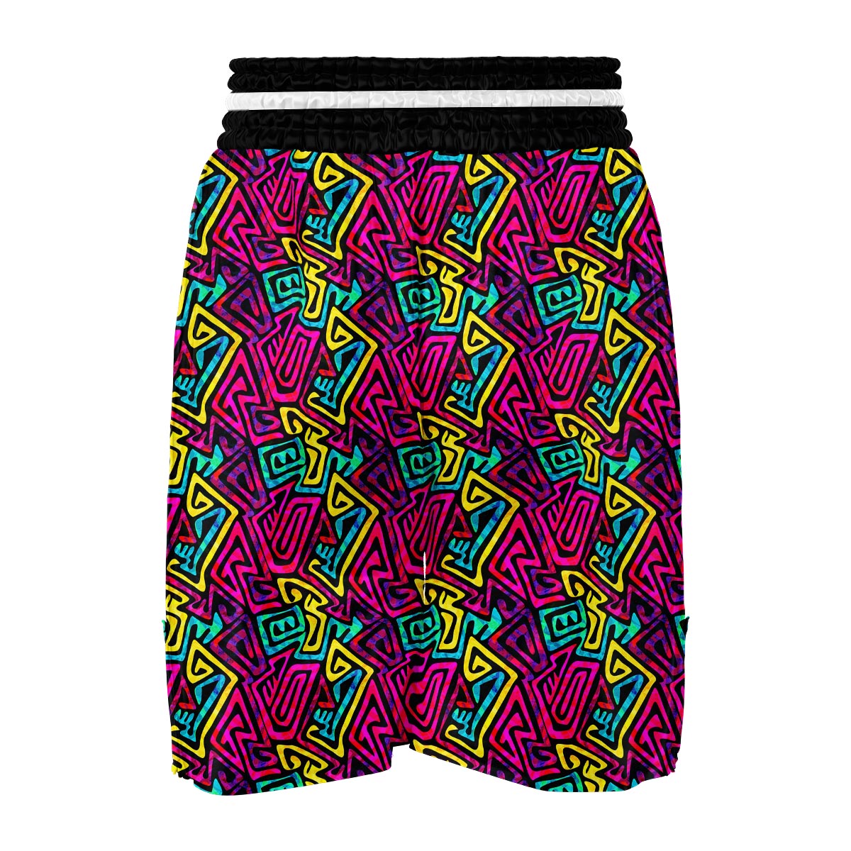 Funky Pattern Print Boxing Shorts-grizzshop