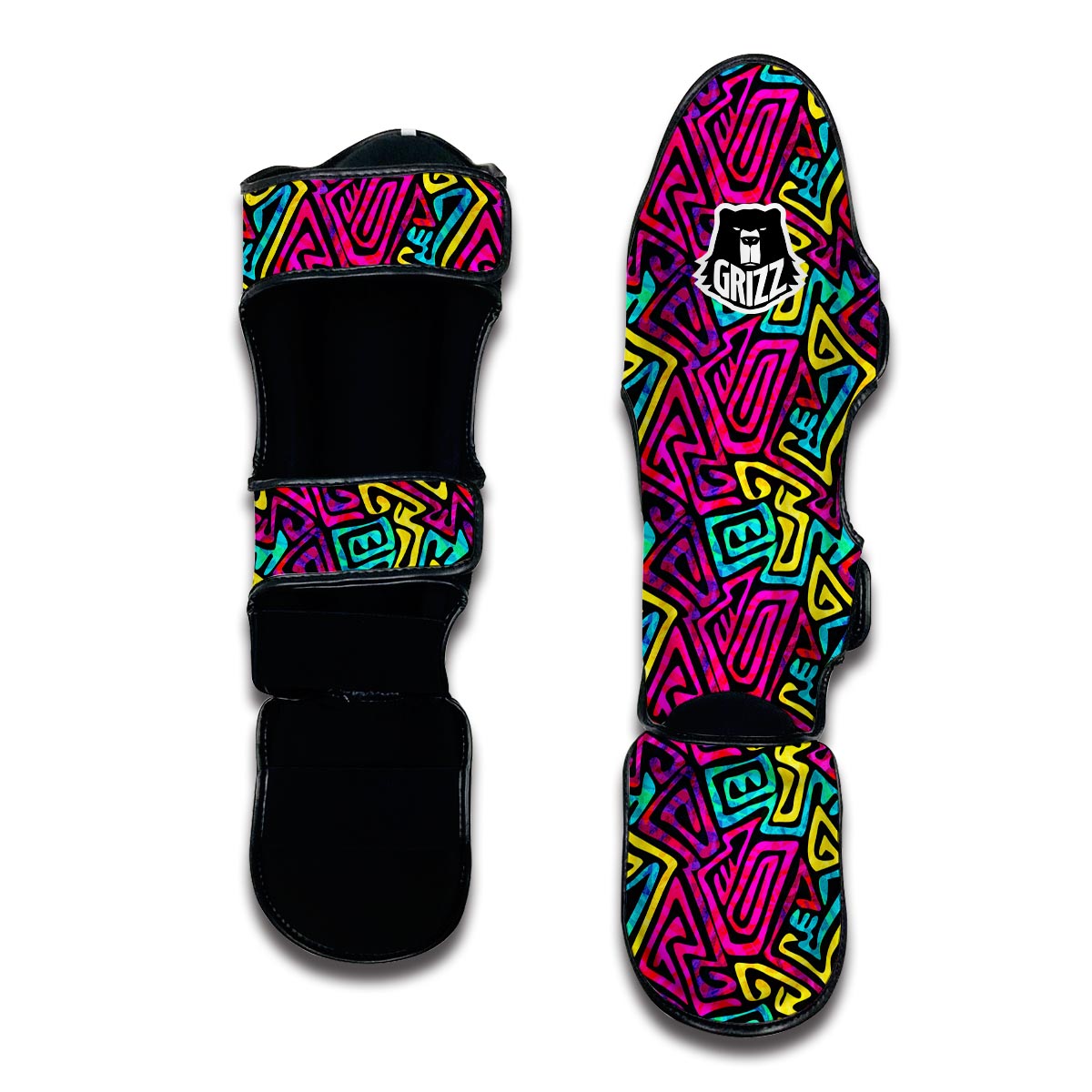 Funky Pattern Print Muay Thai Shin Guards-grizzshop