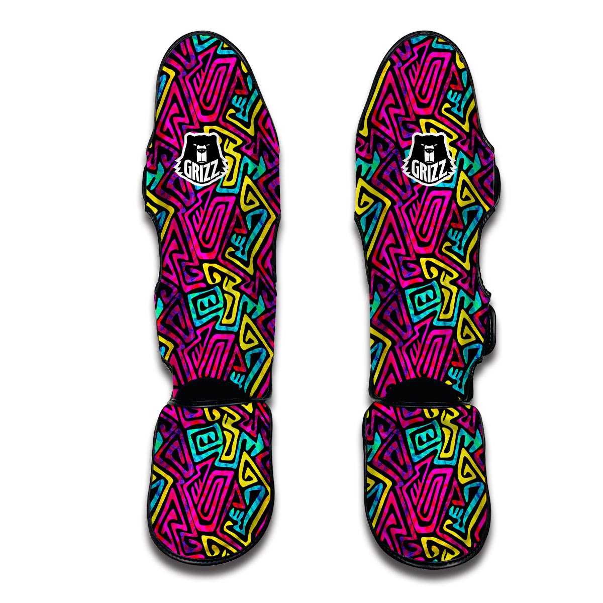 Funky Pattern Print Muay Thai Shin Guards-grizzshop