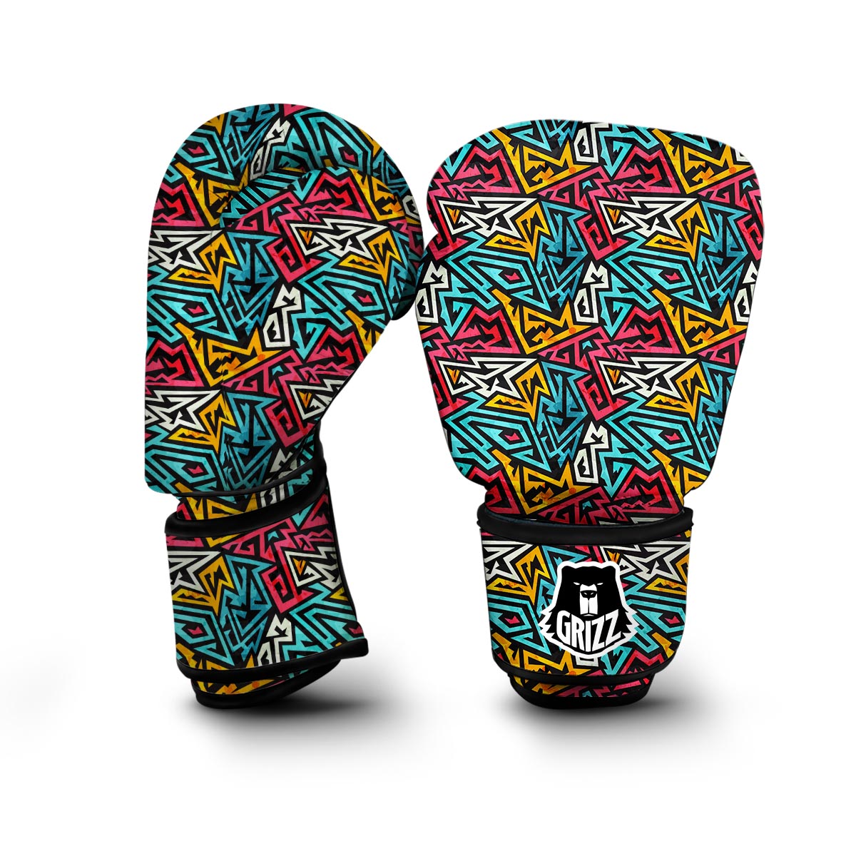 Funky Print Pattern Boxing Gloves-grizzshop