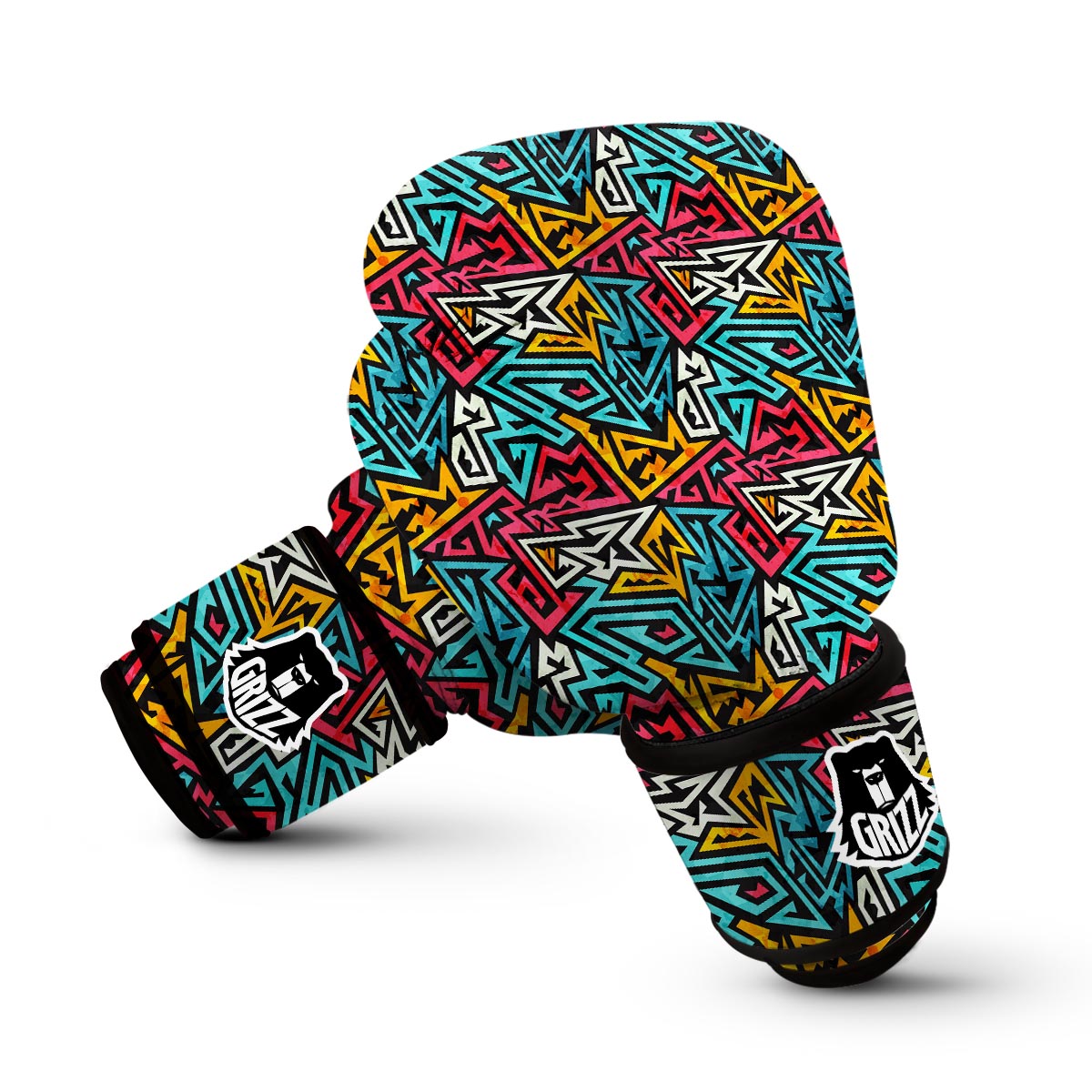 Funky Print Pattern Boxing Gloves-grizzshop