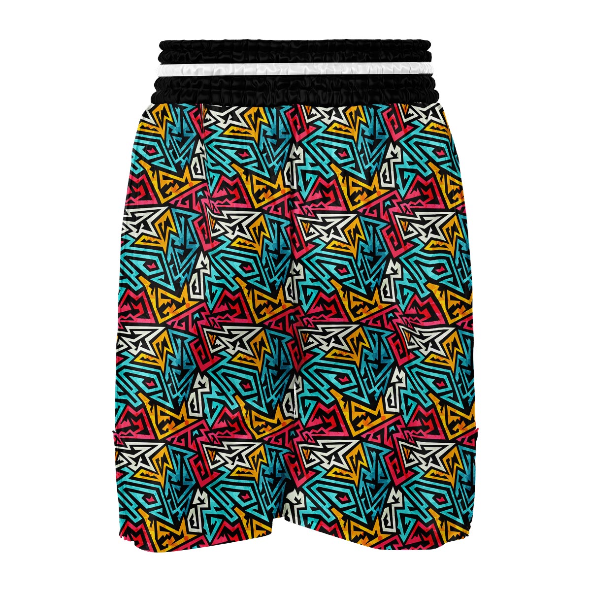 Funky Print Pattern Boxing Shorts-grizzshop