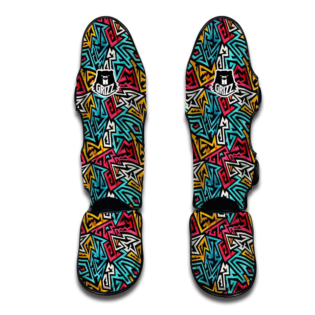 Funky Print Pattern Muay Thai Shin Guards-grizzshop