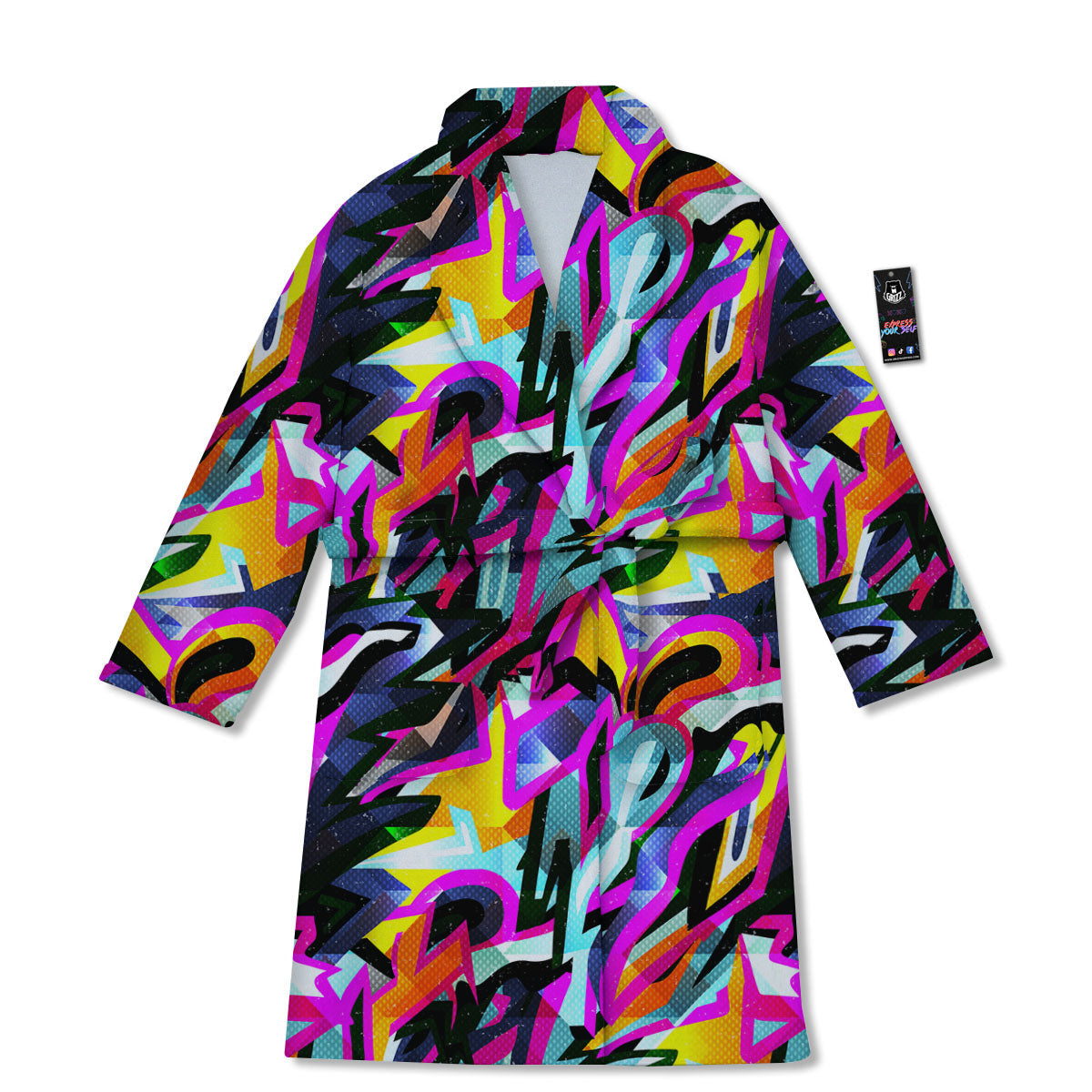 Funky Psychedelic Print Pattern Bathrobe-grizzshop