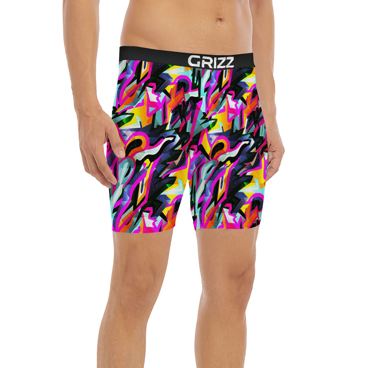 Funky Psychedelic Print Pattern Boxer Briefs-grizzshop