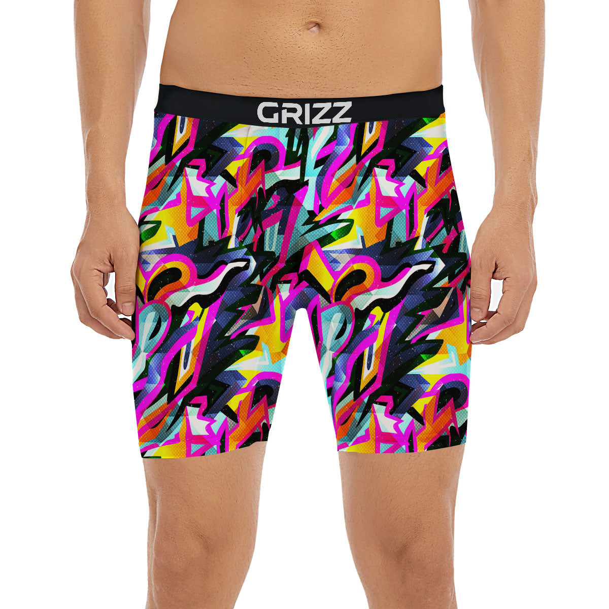 Funky Psychedelic Print Pattern Boxer Briefs-grizzshop