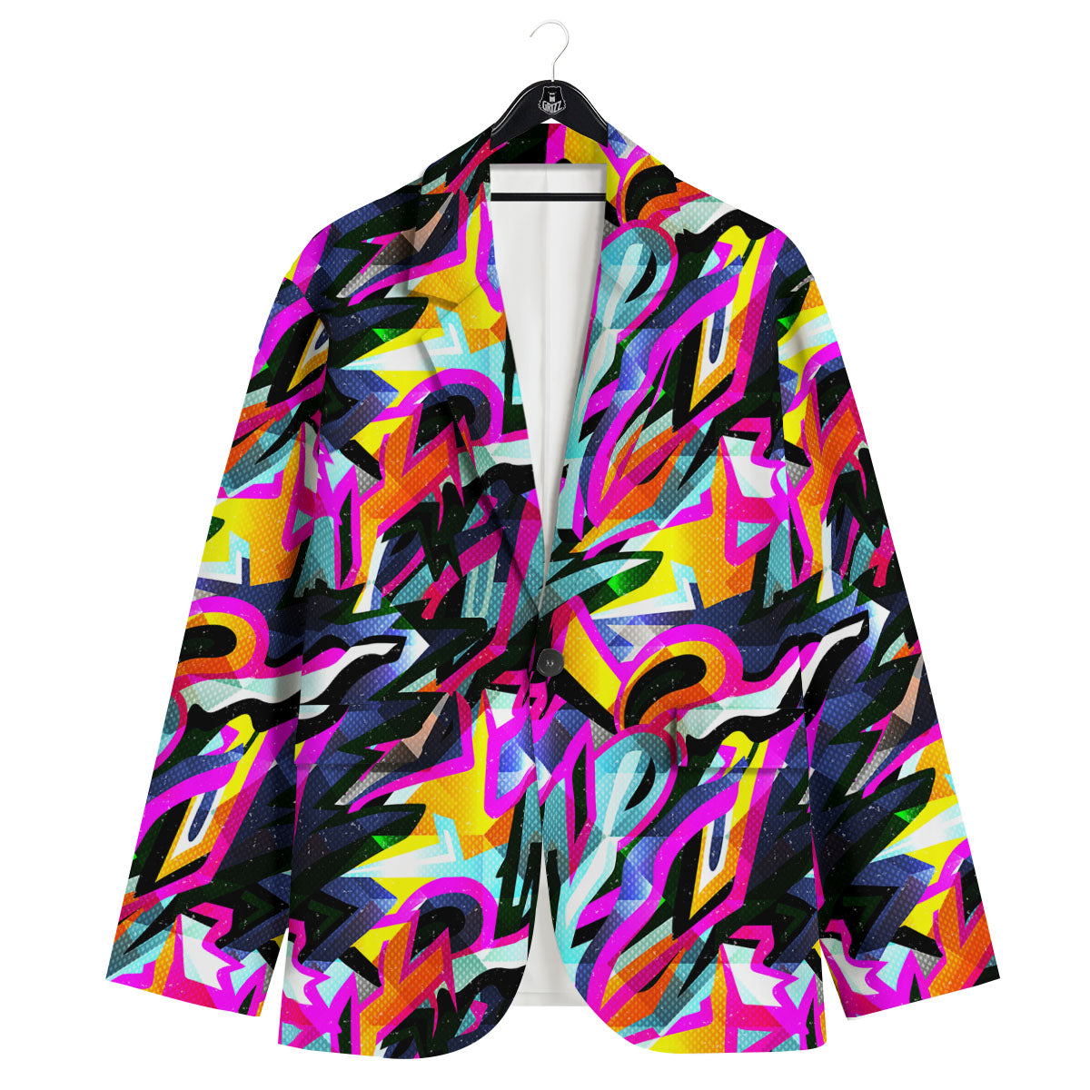 Funky Psychedelic Print Pattern Men's Sport Coat-grizzshop