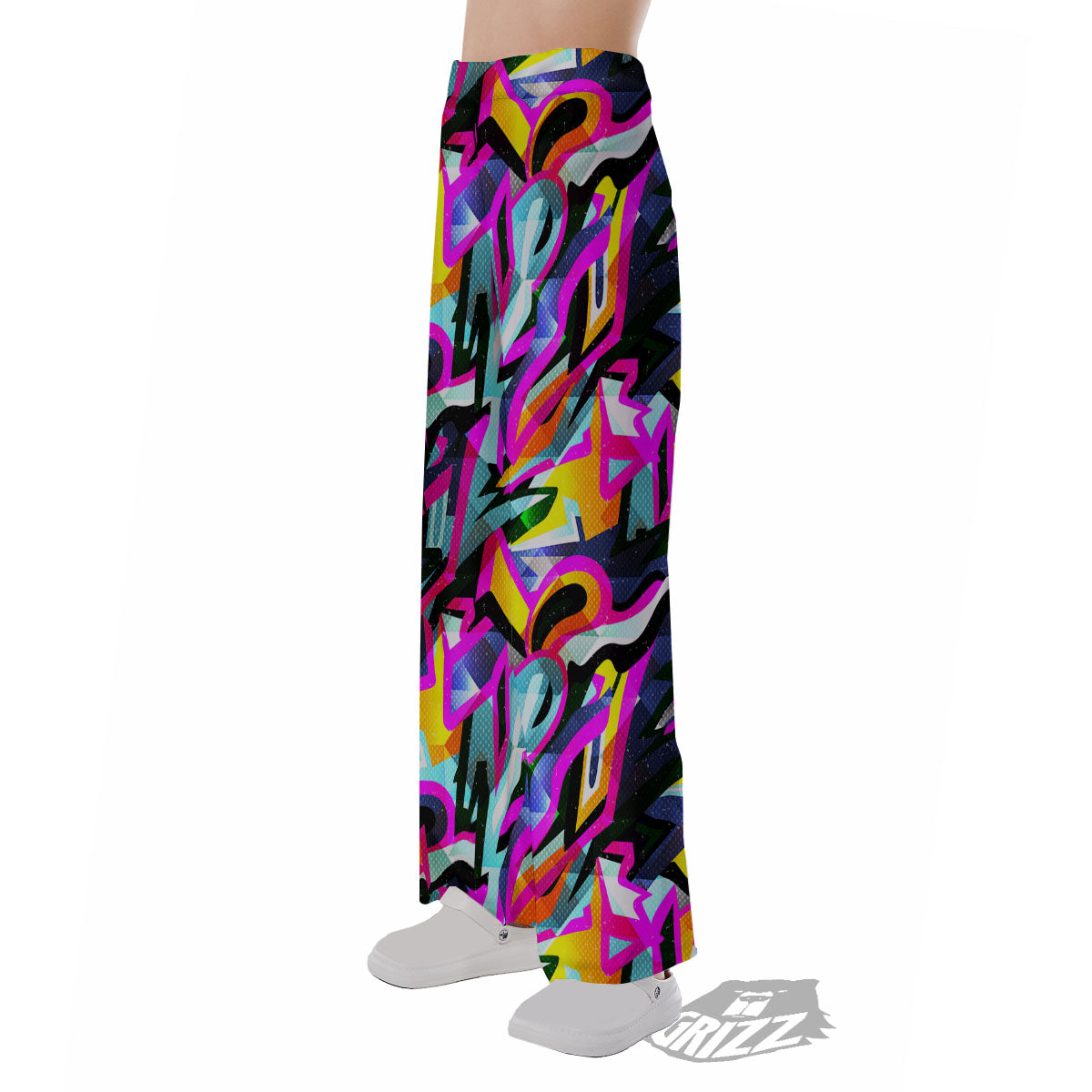 Funky Psychedelic Print Pattern Pajama Pants-grizzshop