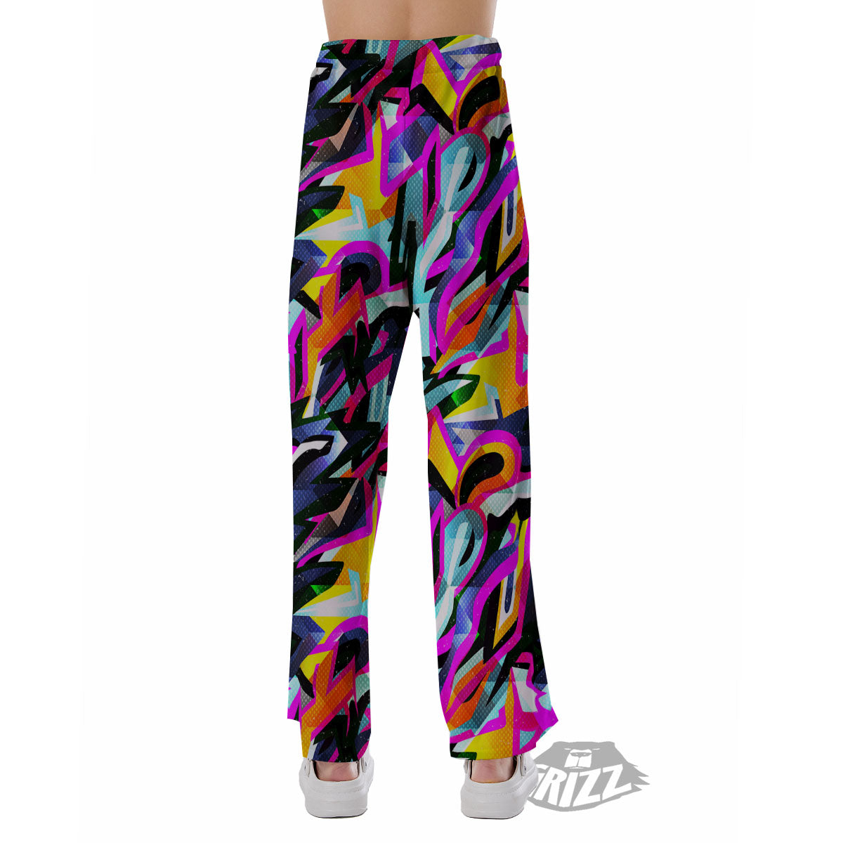 Funky Psychedelic Print Pattern Pajama Pants-grizzshop