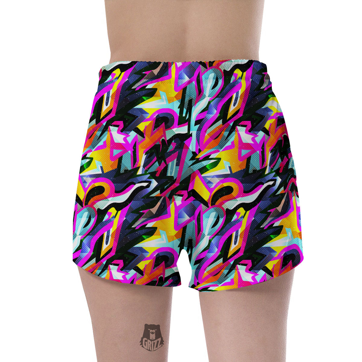 Funky Psychedelic Print Pattern Women's Shorts-grizzshop