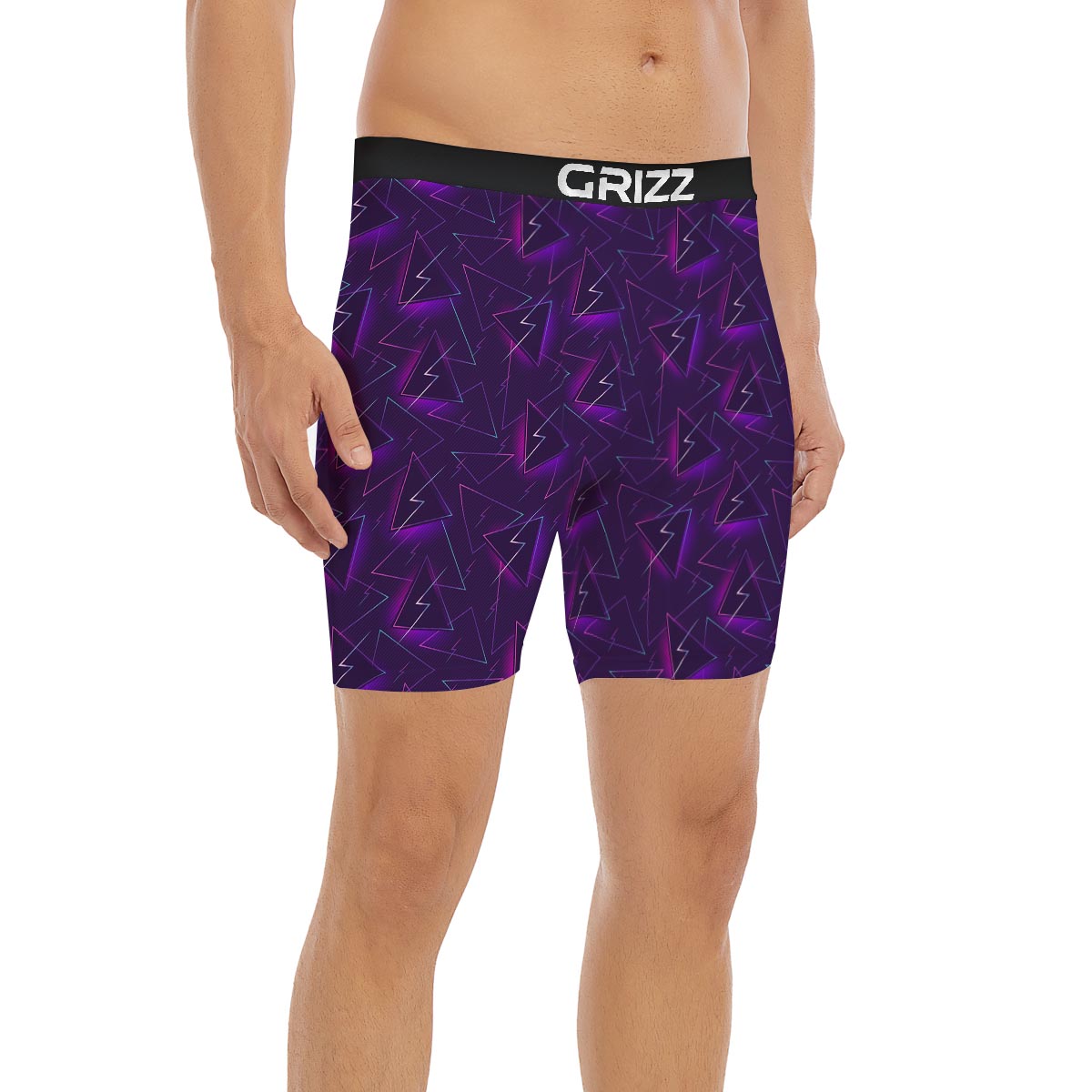 Funky Retro Print Pattern Boxer Briefs-grizzshop