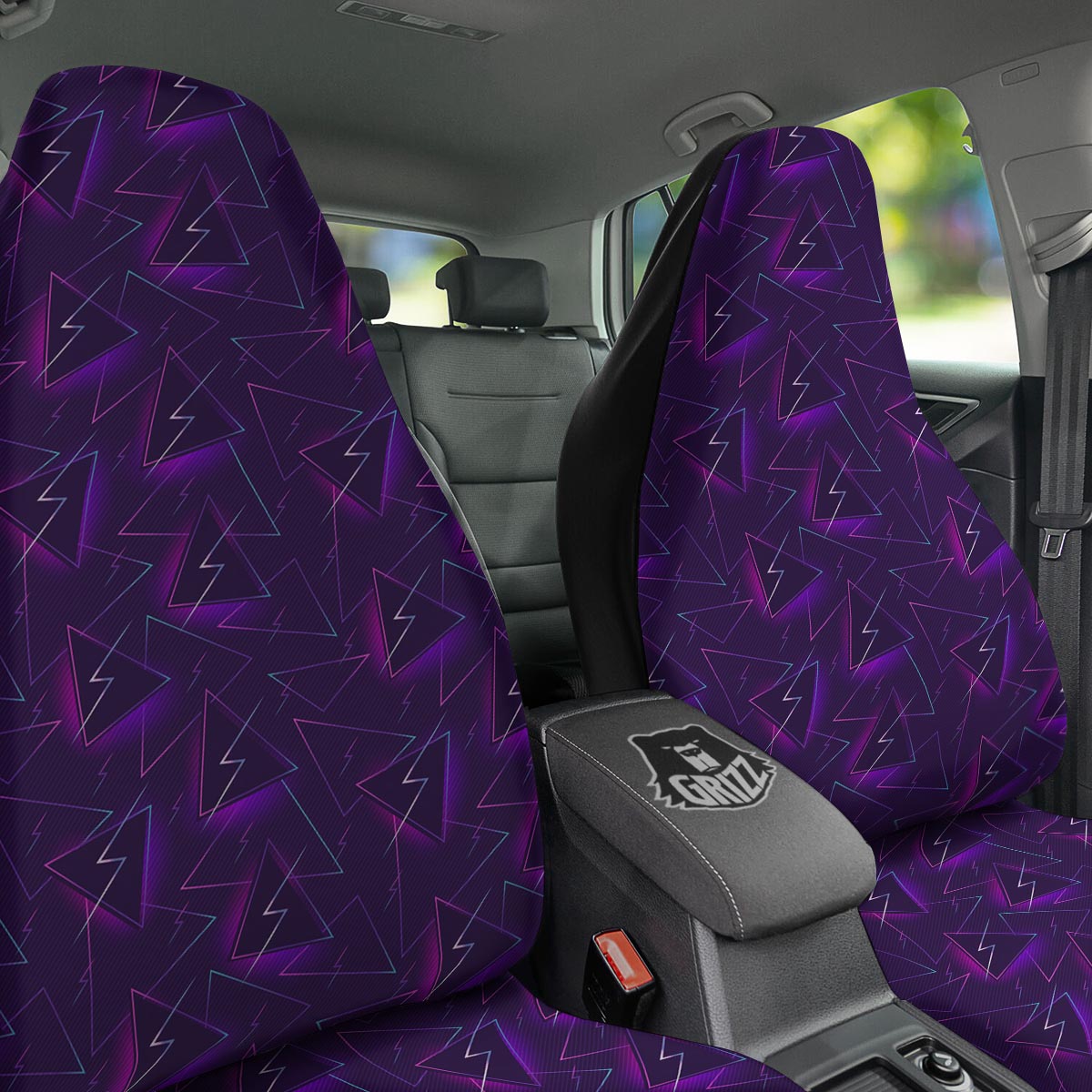 Funky Retro Print Pattern Car Seat Covers-grizzshop