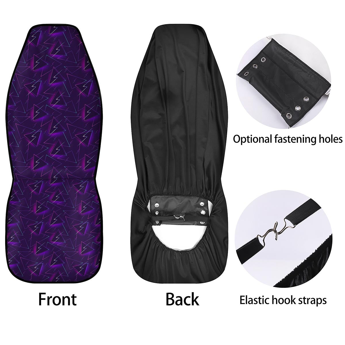 Funky Retro Print Pattern Car Seat Covers-grizzshop