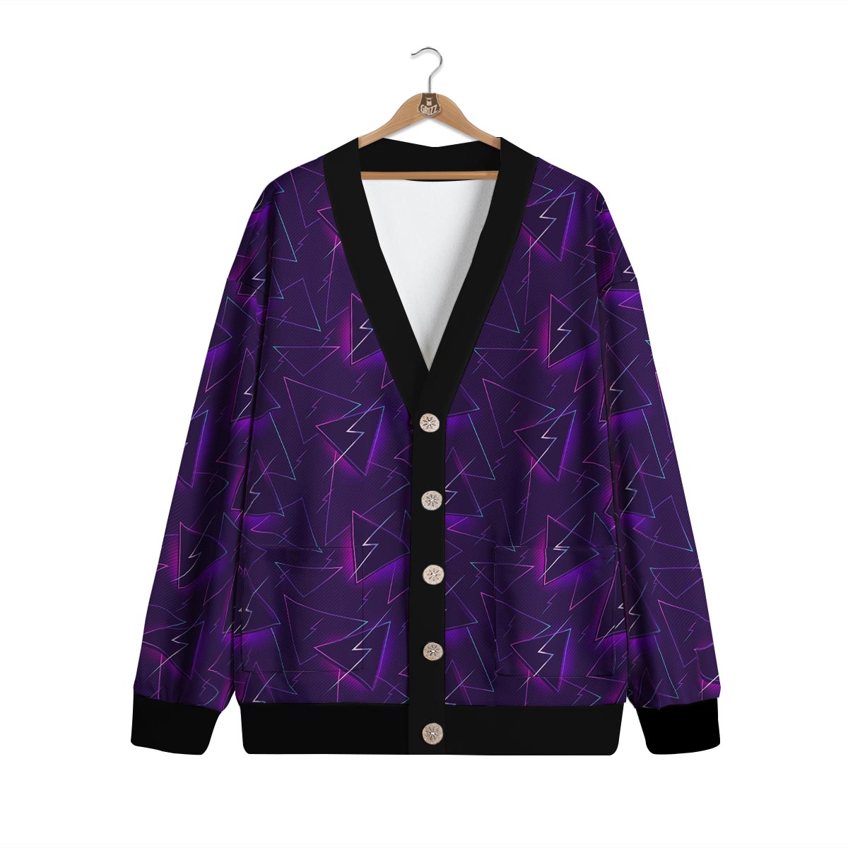 Funky Retro Print Pattern Cardigan-grizzshop