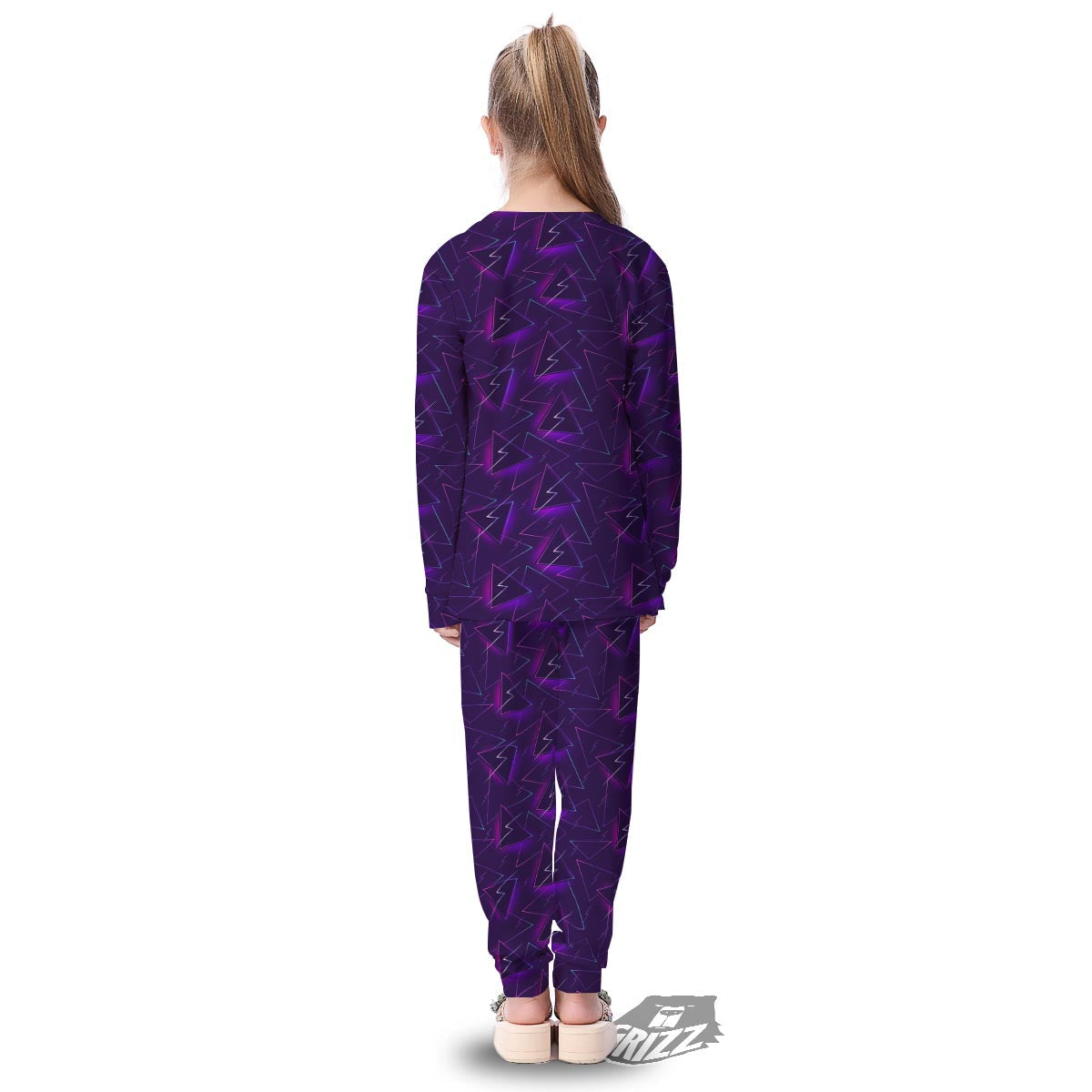 Funky Retro Print Pattern Kid's Pajamas-grizzshop