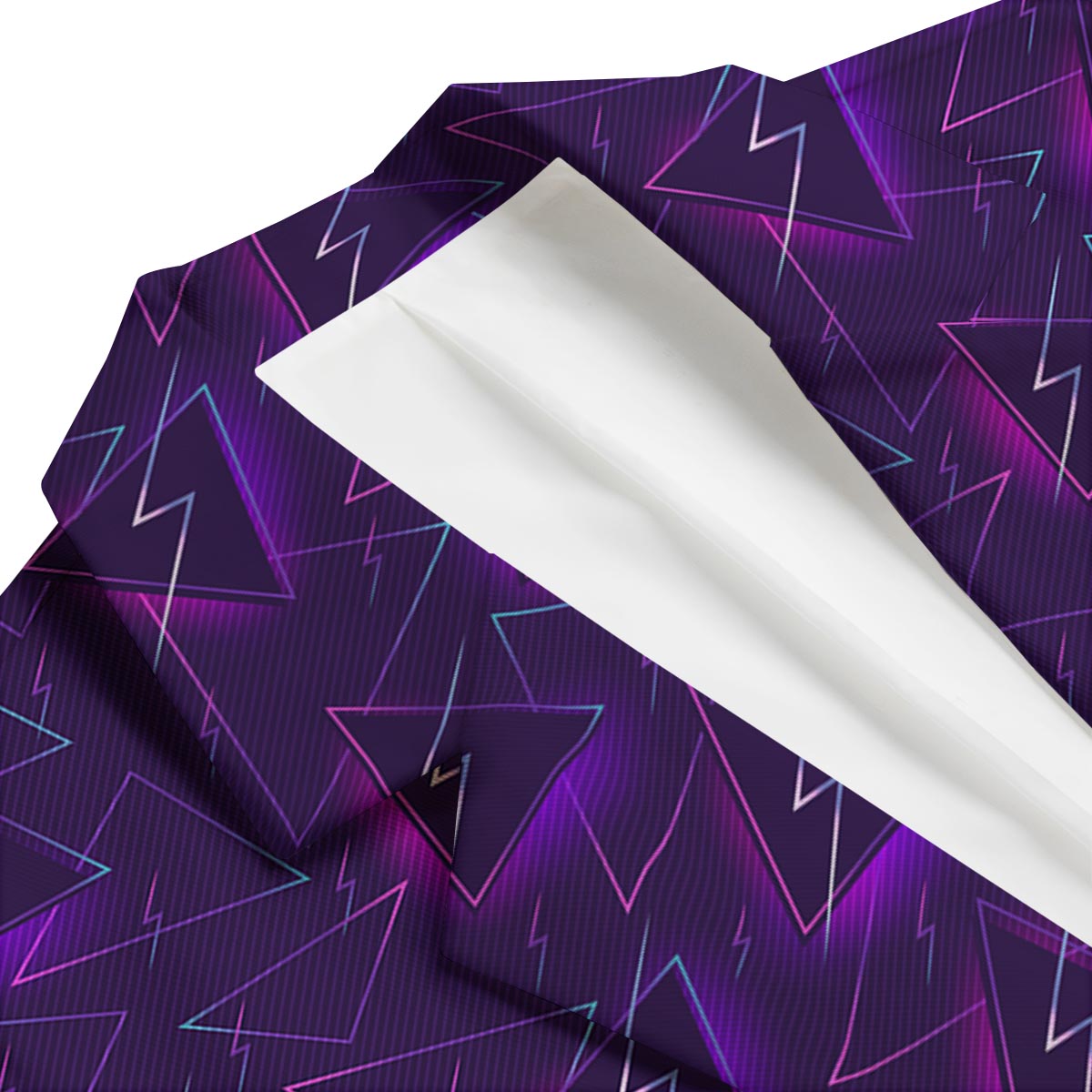 Funky Retro Print Pattern Men's Blazer-grizzshop