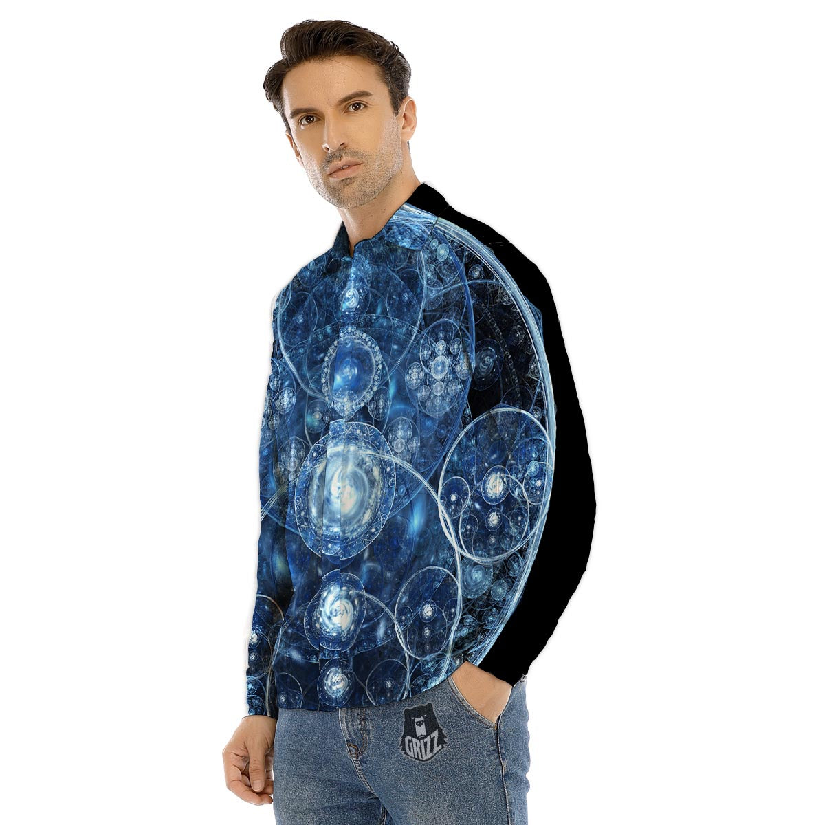 Funky Retro Print Pattern Men's Dress Shirts-grizzshop