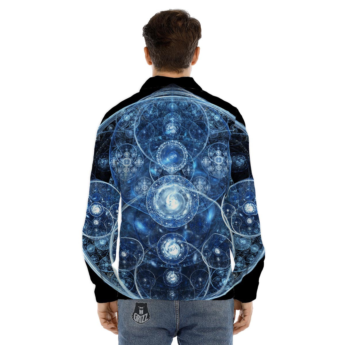 Funky Retro Print Pattern Men's Dress Shirts-grizzshop